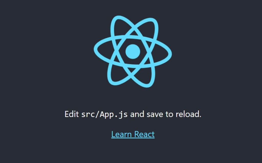 Reactアプリケーションの初期画面